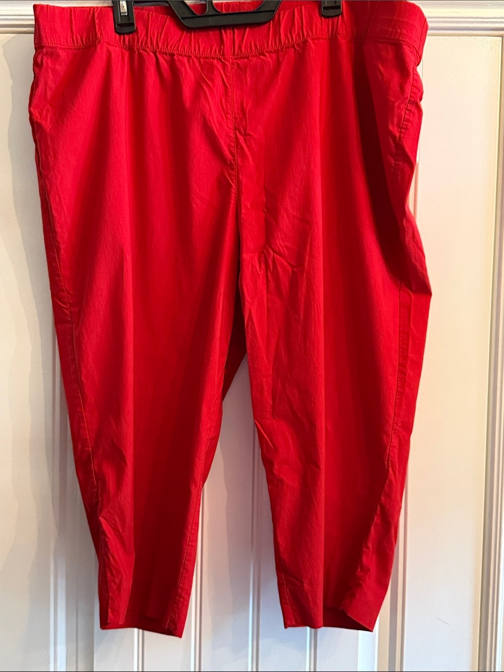 Susan Graver Bright Red Straight Leg Pants